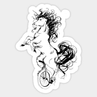 Unicorn on a Unicycle Sticker